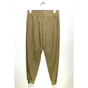 Eddie Bauer jogger pants pull on tan activewear hiking camping comfy women L